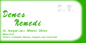 denes nemedi business card